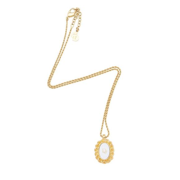 Dior Vintage Cameo Logo Necklace - Picture 1 of 4